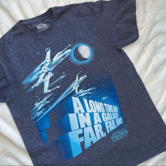 Star Wars Tie Fighter Long Time Ago in A Galaxy Far Far Away T Shirt medium* - Picture 10 of 10